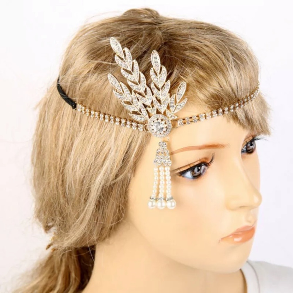 5⭐️Rhinestone Headband Gatsby NWT - Picture 2 of 8